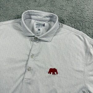 Johnnie O Performance UPF 50 Golf Polo Shirt Geometric All Over Print Size M